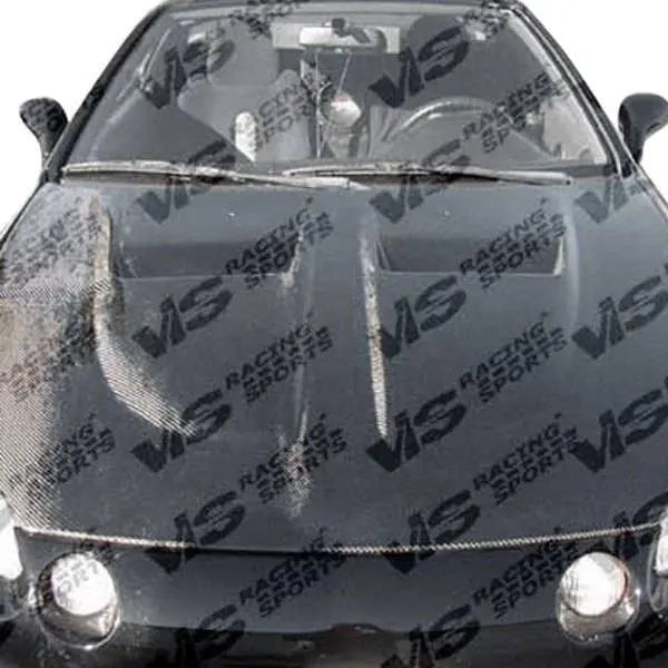 1993-1997 Honda Del Sol 2 doors XTREME GT Style Carbon Fiber Black Hood-1