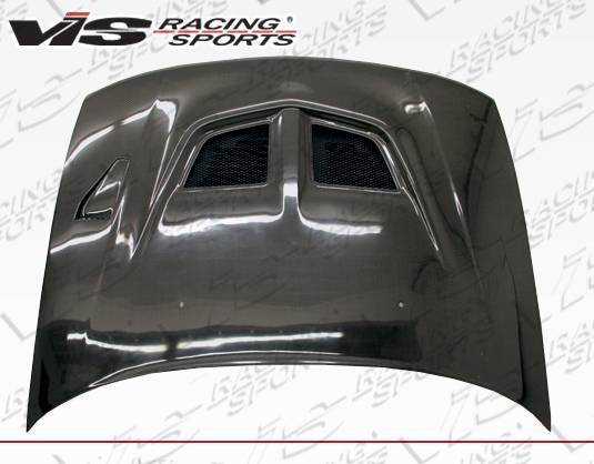 1993-1996 Mitsubishi Mirage 4 doors EVO 5 Style Carbon Fiber Black Hood-2