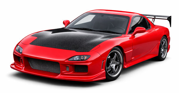 1993-1996 Mazda RX7 2DR Oem Style Carbon Fiber Hood