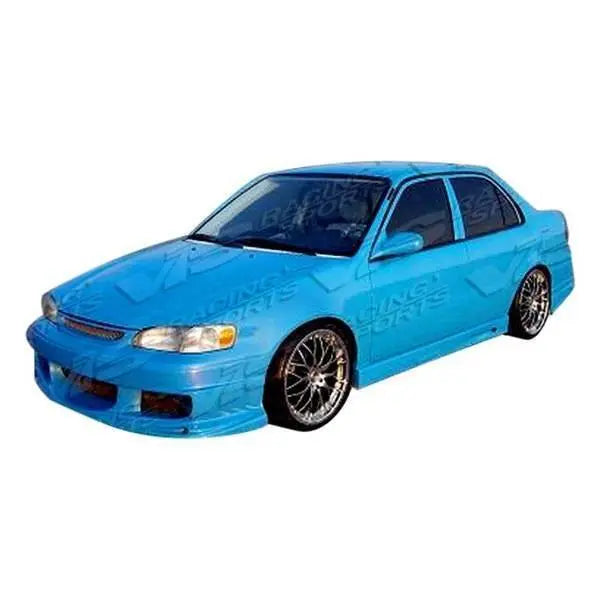 1993-2002 Toyota Corolla 4 doors BALLISTIX Style FRP Primer Side Skirts-1