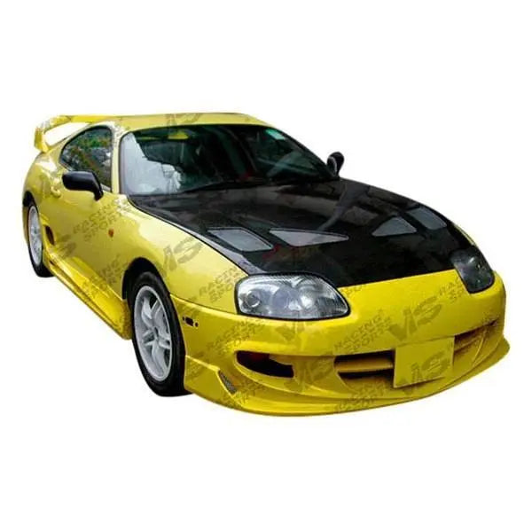 1993-1998 Toyota Supra 2 doors TECHNO R Style Carbon Fiber Black Hood-2
