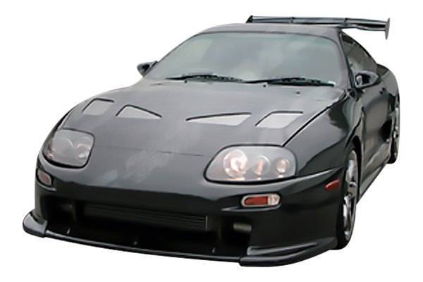 1993-1998 Toyota Supra 2 doors Techno R WB Style FRP Primer Front Bumper-2
