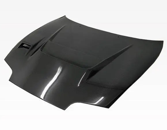 1993-1998 Toyota Supra 2 doors V Line Style Carbon Fiber Black Hood-1
