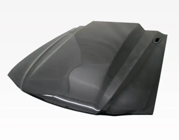 1994-1998 Ford Mustang 2 doors Cowl Induction Style Carbon Fiber Black Hood-1
