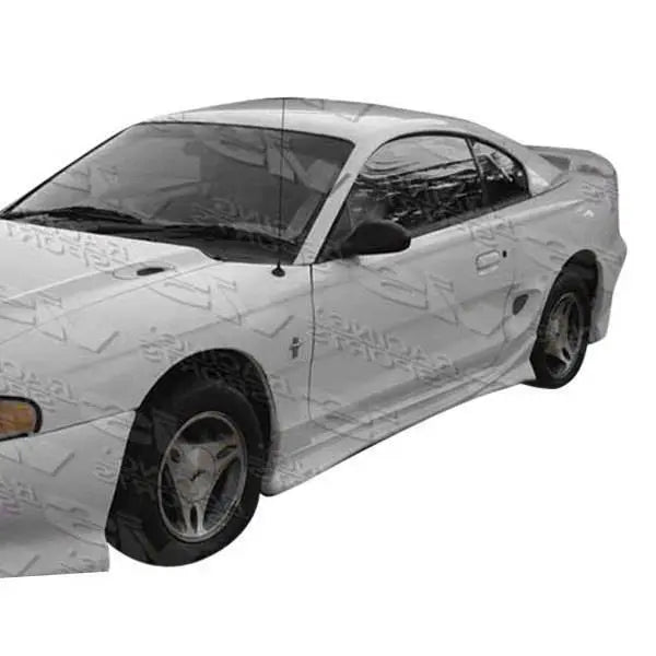 1994-1998 Ford Mustang 2 doors INVADER Style FRP Primer Side Skirts-1