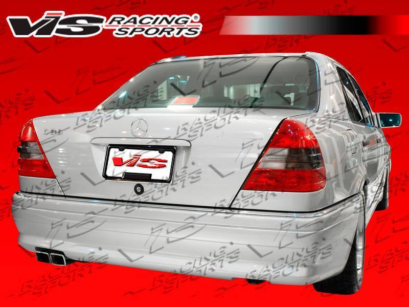 1994-2000 Mercedes C Class W202 4 doors EURO TECH Style FRP Primer Rear Bumper-2