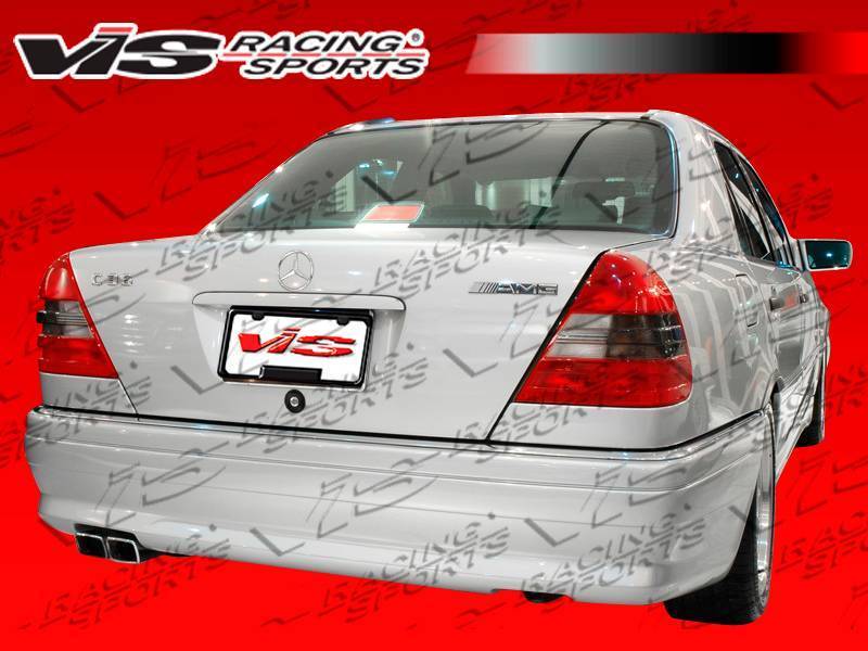 1994-2000 Mercedes C Class W202 4 doors EURO TECH Style FRP Primer Rear Bumper-3