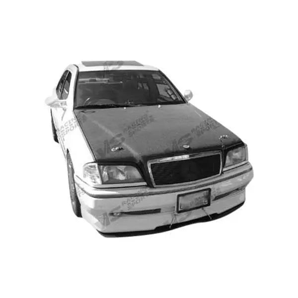 1994-2000 Mercedes C Class 4 doors OEM Style Carbon Fiber Black Hood-1