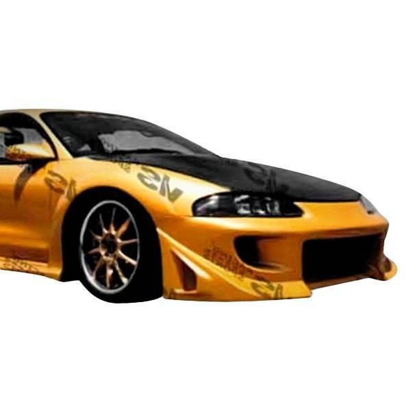 1995-1996 Mitsubishi Eclipse 2 doors BATTLE Z Style FRP Primer Front Bumper-1