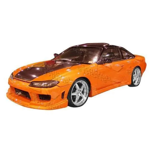 1995-1998 Nissan 240SX 2 doors BALLISTIX Style FRP Primer Side Skirts-1