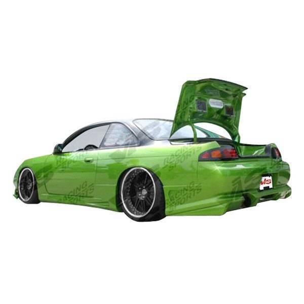 1995-1998 Nissan 240SX 2 doors BALLISTIX Style FRP Primer Rear Lip-1