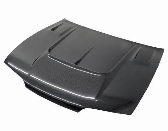 1995-1996 Nissan 240SX 2 doors Drift 2 Style Carbon Fiber Black Hood-1