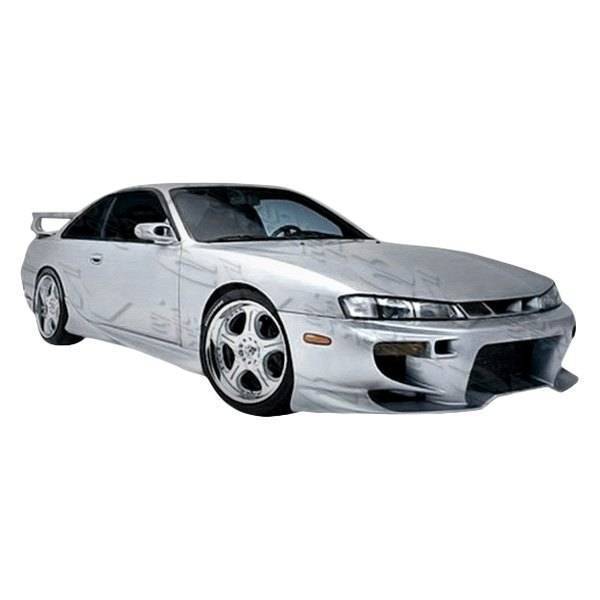 1995-1996 Nissan 240SX 2 doors INVADER Style FRP Primer Front Bumper-1