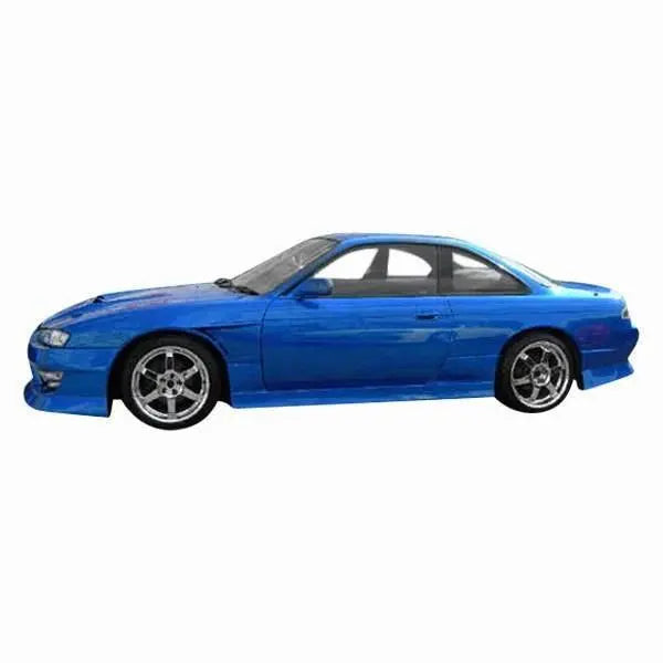 1995-1998 Nissan 240SX 2 doors M-SPEED Style FRP Primer Side Skirts-1