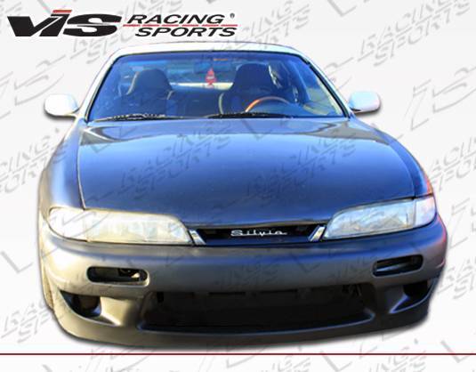 1995-1996 Nissan 240SX 2 doors Quad Six Style FRP Primer Front Bumper-1
