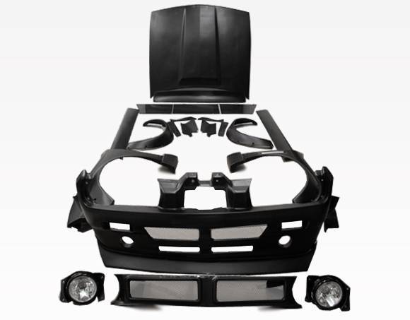 1995-1998 Nissan 240SX 2 doors Quad Six Custom Style FRP Primer Full Kit-1