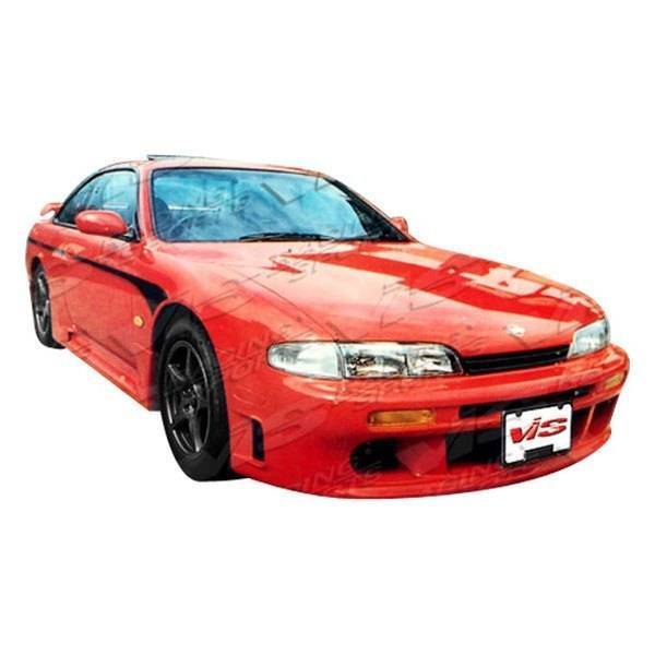 1995-1996 Nissan 240SX 2 doors TECHNO R Style FRP Primer Front Bumper-1