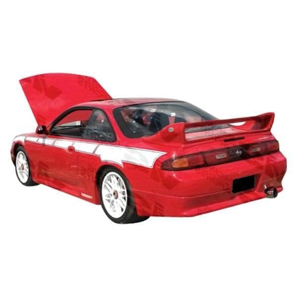 1995-1998 Nissan 240SX 2 doors TECHNO R Style FRP Primer Rear Bumper-1