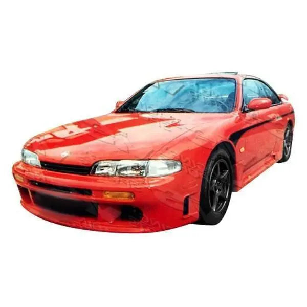 1995-1998 Nissan 240SX 2 doors TECHNO R Style FRP Primer Side Skirts-1