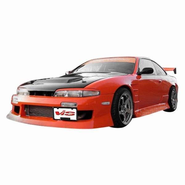 1995-1996 Nissan 240SX 2 doors V Spec 4 Style FRP Primer Front Bumper-1