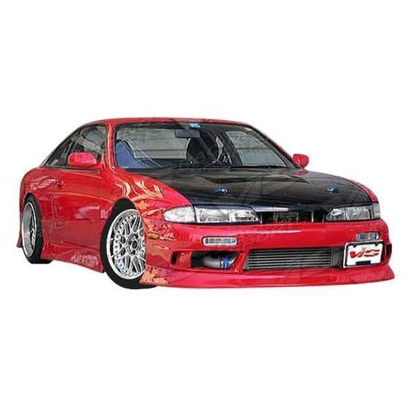 1995-1996 Nissan 240SX 2 doors Z Speed Style FRP Primer Front Bumper-1