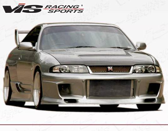 1995-1998 Nissan Skyline R33 GTR 2 doors DEMON Style FRP Primer Front Bumper-2