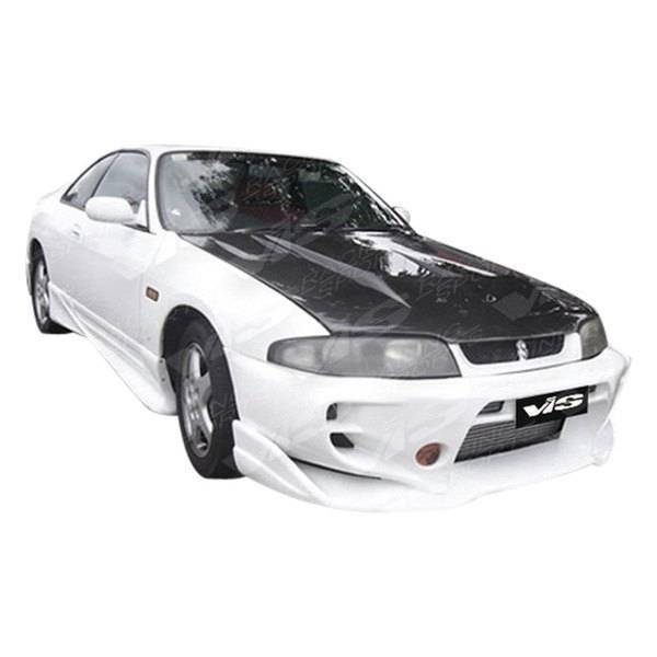 1995-1998 Nissan Skyline R33 GTR 2 doors INVADER Style FRP Primer Front Bumper-1