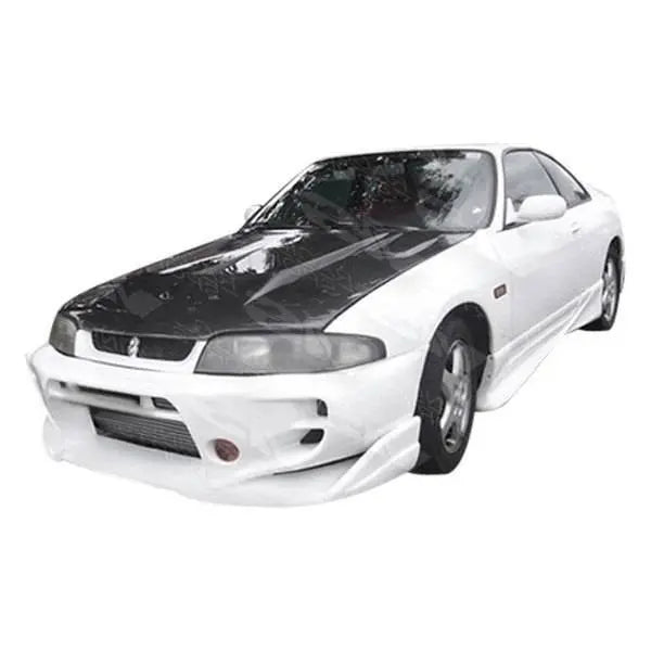 1995-1998 Nissan Skyline R33 GTR 2 doors INVADER Style FRP Primer Side Skirts-1