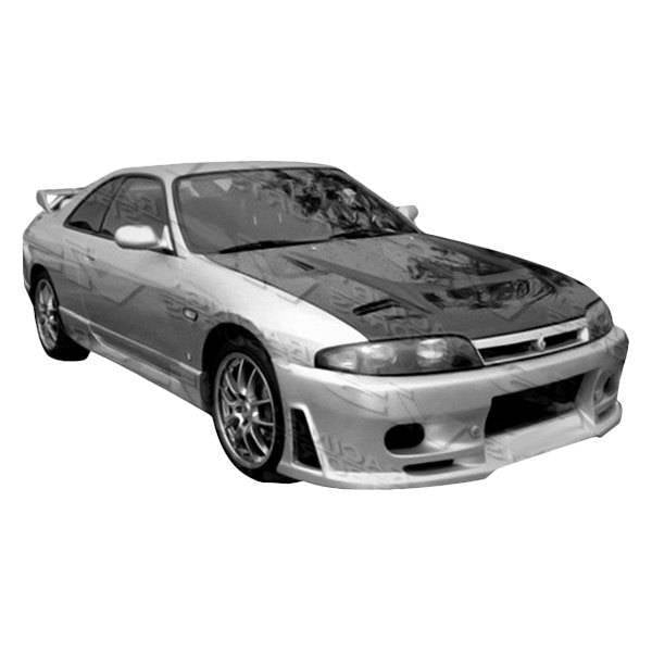 1995-1998 Nissan Skyline R33 GTR 2 doors JS Style FRP Primer Front Bumper-1