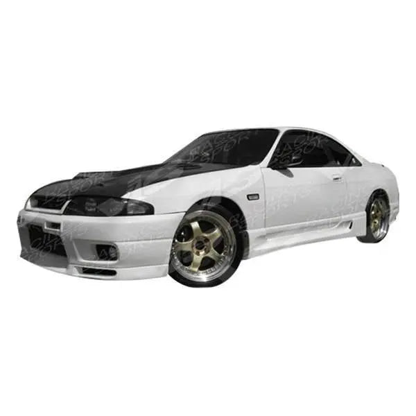 1995-1998 Nissan Skyline R33 GTR 2 doors TECHNO R Style FRP Primer Side Skirts-1