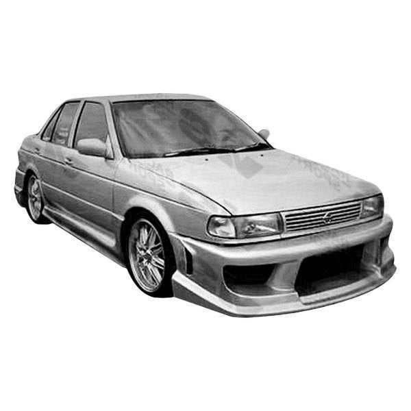1995-1999 Nissan Sentra 4 doors STRIKER Style FRP Primer Front Bumper-1