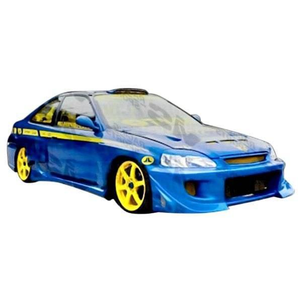 1996-1998 Honda Civic Hatchback 4 doors 2 doors BATTLE Z Style FRP Primer Front Bumper-1