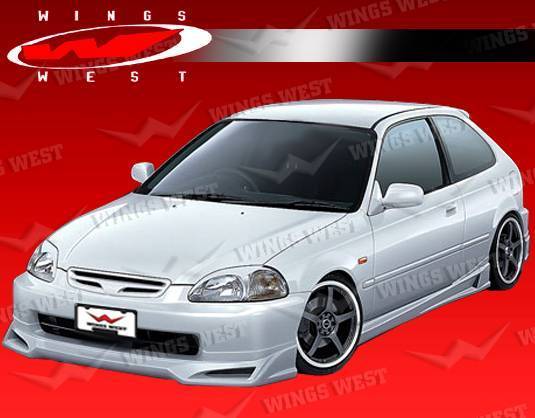 1996-1998 Honda Civic Hatchback 4 doors 2 doors POLYURETHANE Black Front Lip-1