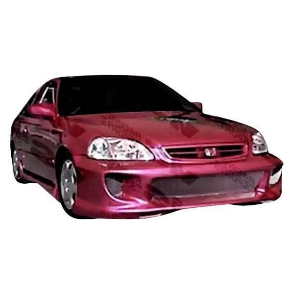 1996-1998 Honda Civic Hatchback 4 doors 2 doors KOMBAT Style FRP Primer Front Bumper-1