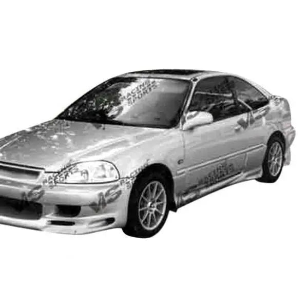 1996-2000 Honda Civic Hatchback 2 doors KOMBAT Style FRP Primer Side Skirts-1