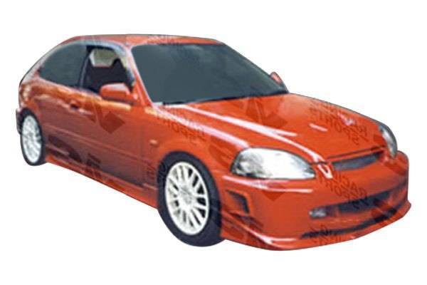 1996-1998 Honda Civic Hatchback 4 doors 2 doors STALKER Style FRP Primer Front Bumper-1
