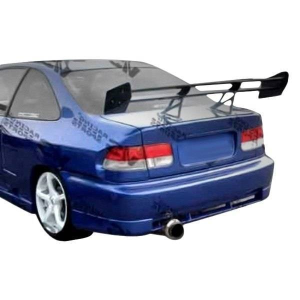 1996-2000 Honda Civic 2 doors 4 doors TECHNO R Style FRP Primer Rear Bumper-1