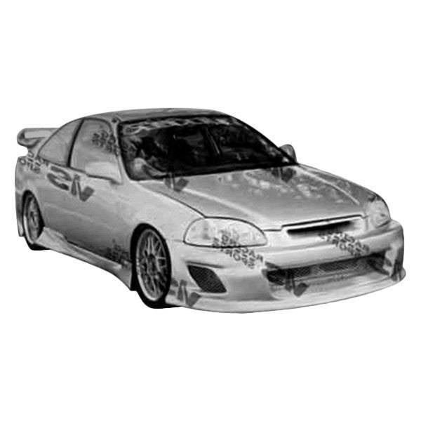 1996-1998 Honda Civic Hatchback 4 doors 2 doors TECHNO R 2 Style FRP Primer Front Bumper-1