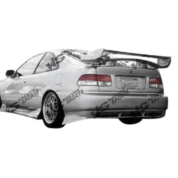 1996-2000 Honda Civic 2 doors 4 doors TECHNO R 2 Style FRP Primer Rear Bumper-1