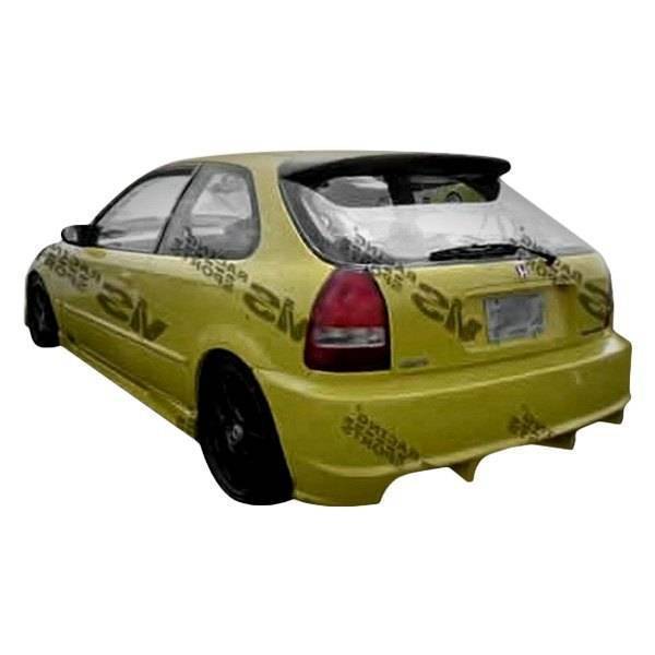 1996-2000 Honda Civic Hatchback QUEST Style FRP Primer Rear Bumper-1