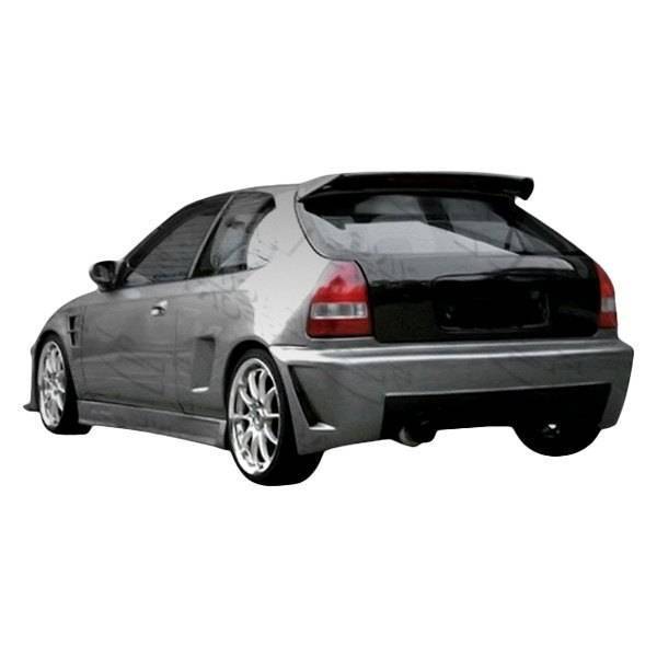 1996-2000 Honda Civic Hatchback TSC 3 Style FRP Primer Rear Bumper-1