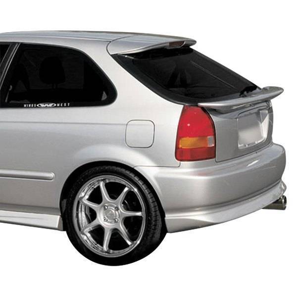 1996-2000 Honda Civic Hatchback Type R Style FRP Primer Rear Lip-1