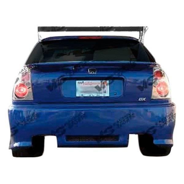 1996-2000 Honda Civic Hatchback Z1 BOXER Style FRP Primer Rear Bumper-1