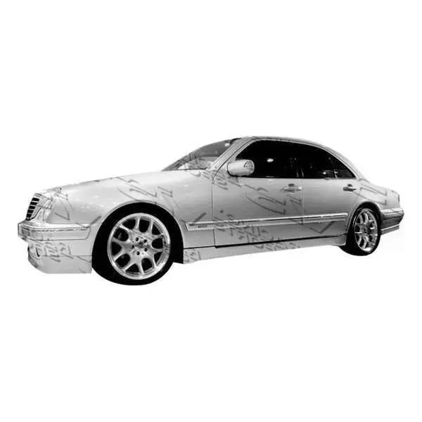 1996-1999 Mercedes E Class W210 4 doors C Tech Style FRP Primer Side Skirts-1