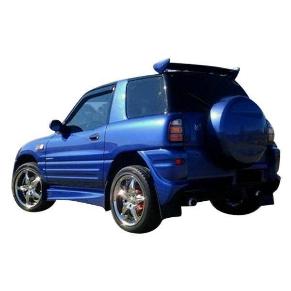 1996-2000 Toyota Rav 4 2 doors BALLISTIX Style FRP Primer Rear Lip-1