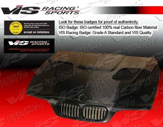 1997-2003 BMW 5 SERIES E39 4 doors GTR Style Carbon Fiber Black Hood-3