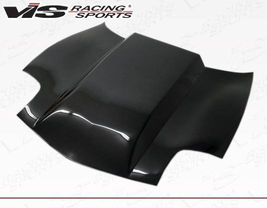 1997-2004 Chevrolet Corvette 2 doors Cowl Induction Style Carbon Fiber Black Hood-1