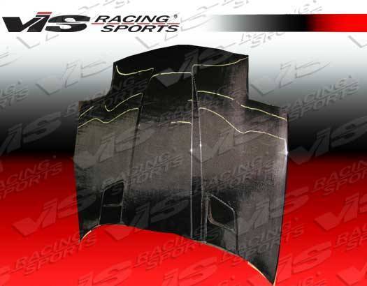 1997-2004 Chevrolet Corvette 2 doors PENTA Style Carbon Fiber Black Hood-4