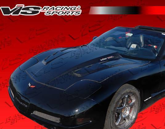 1997-2004 Chevrolet Corvette 2 doors SCV Style Carbon Fiber Black Hood-7
