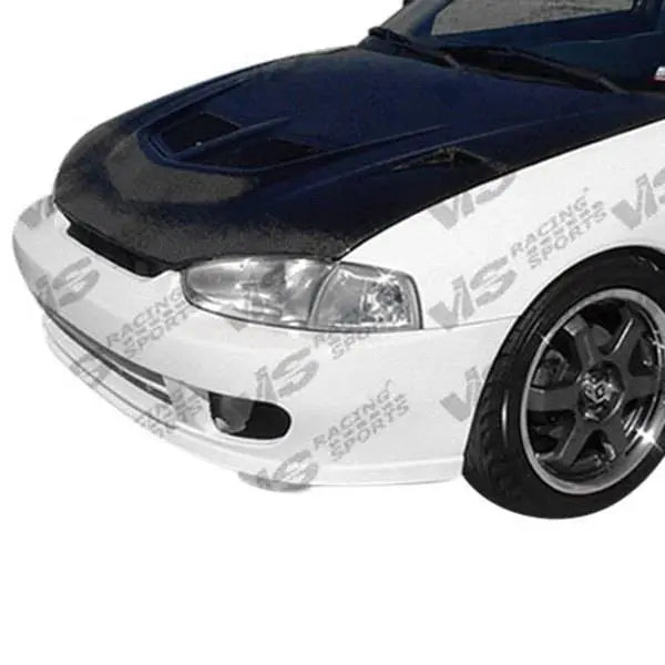 1997-2002 Mitsubishi Mirage 2 doors EVO 5 Style Carbon Fiber Black Hood-1